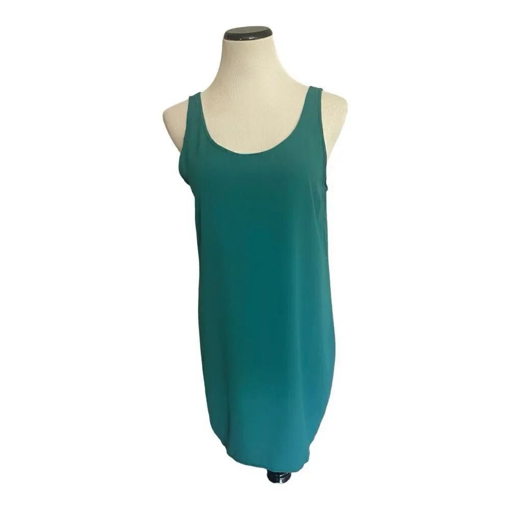 Leith Teal Scoop Neck Tank Dress Size Small Minimalist Lightweight EUC